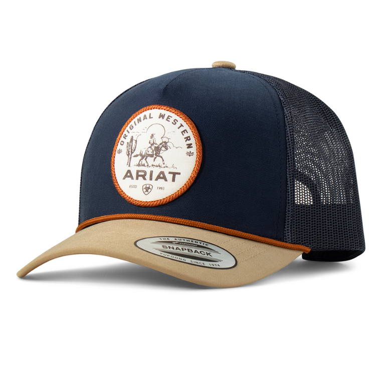 Ariat Ariat Snapback Desert Scene Patch Cap - Navy/Tan