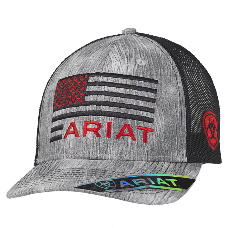 Ariat Ariat Snapback American Flag Cap - Grey