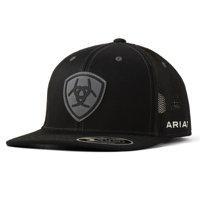Ariat Ariat FlexFit 110 Snapback Suede Patch Cap - Black