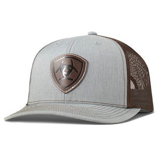 Ariat Ariat Faux Leather Patch Cap - Light Grey