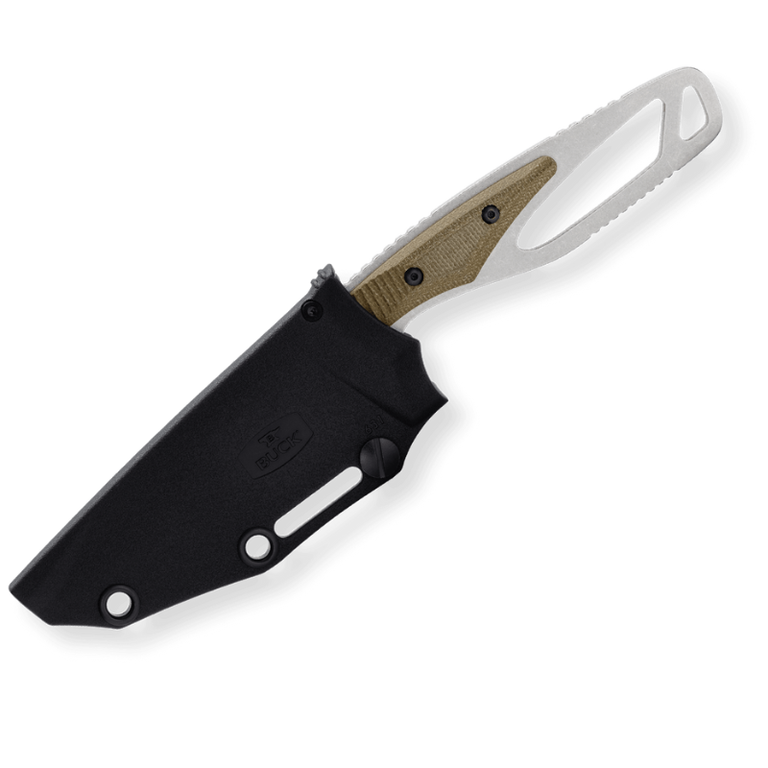 Buck Buck Paklite Field Knife - O.D. Green Micarta Pro