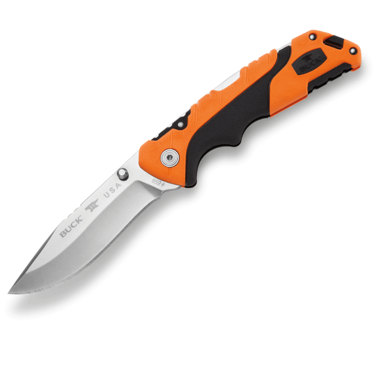 Buck Buck Large Folding Pursuit Knife - Orange