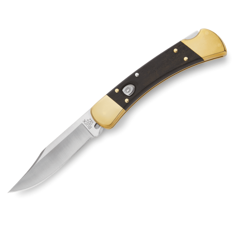 Buck Buck Auto Knife - Ebony/Brass