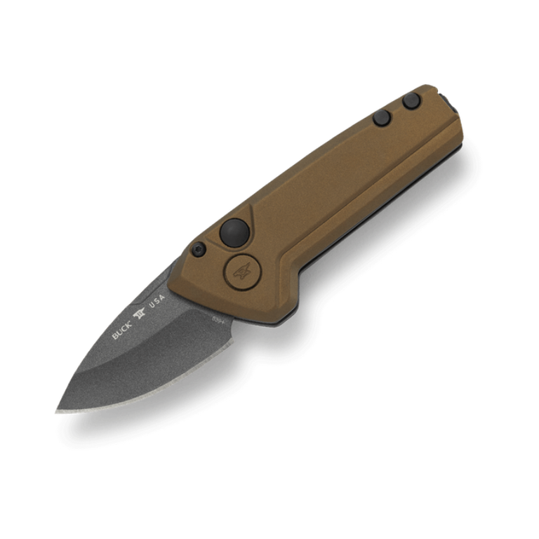 Buck Buck Mini Deploy Auto Knife - Bronze