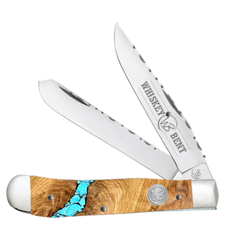 Whiskey Bent Whiskey Bent Turquoise River Trapper Filework Knife