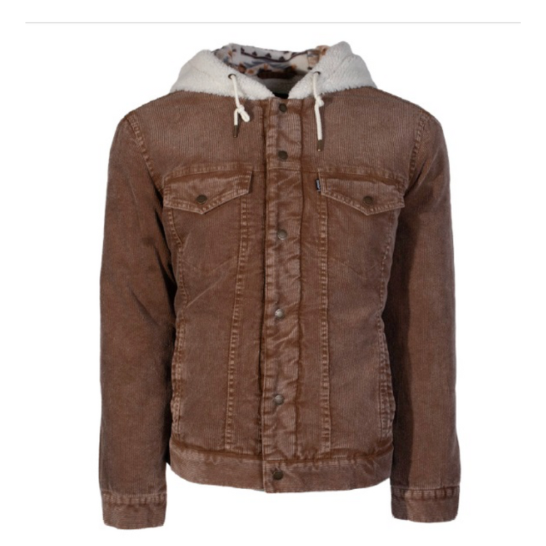 Hooey Hooey Corduroy Body With White Sherpa Hood Jacket