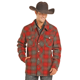 Powder River Powder River By Panhandle Plaid Wool Jacket