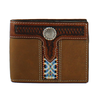 3D 3D Tooled Aztec Bifold Wallet