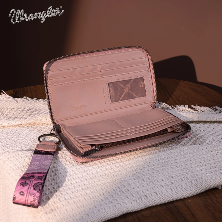Wrangler Wrangler Bandana Paisley Print Wallet - Pink