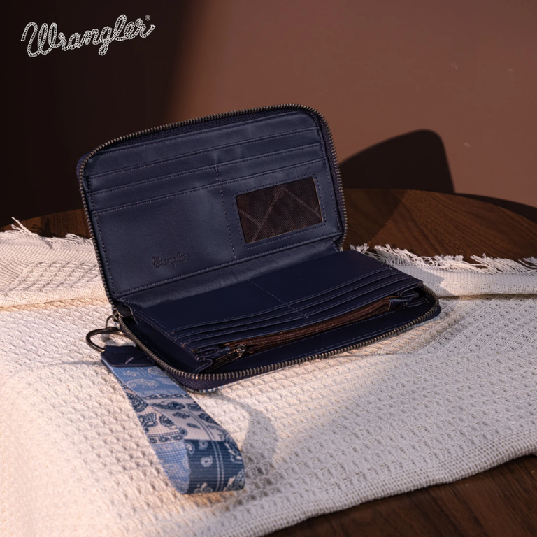 Wrangler Wrangler Bandana Paisley Print Wallet - Jean