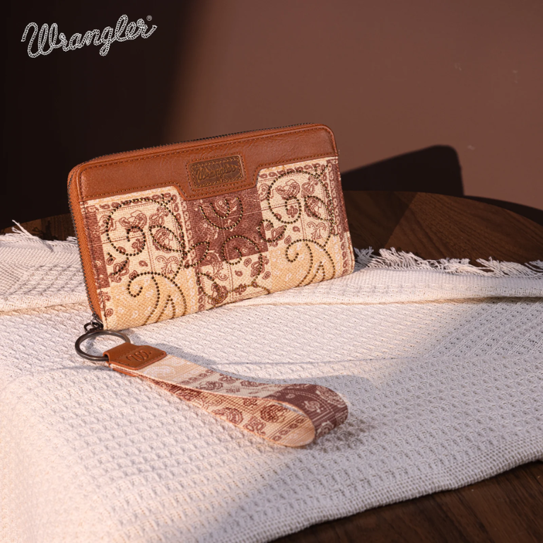 Wrangler Wrangler Bandana Paisley Print Wallet - Brown