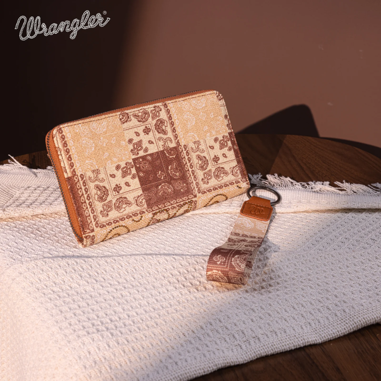 Wrangler Wrangler Bandana Paisley Print Wallet - Brown