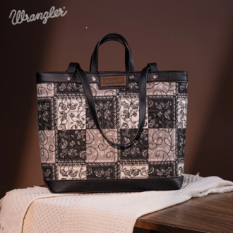 Wrangler Wrangler Bandana Paisley Pattern Dual Sided Print Tote - Black