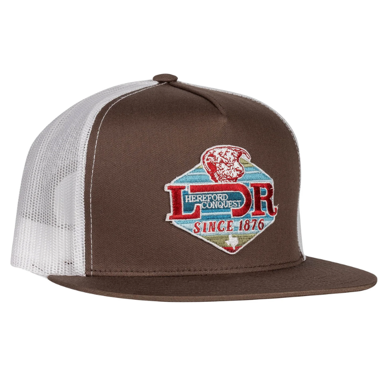 Lazy J Ranch Conquest Classic Cap - Brown/White
