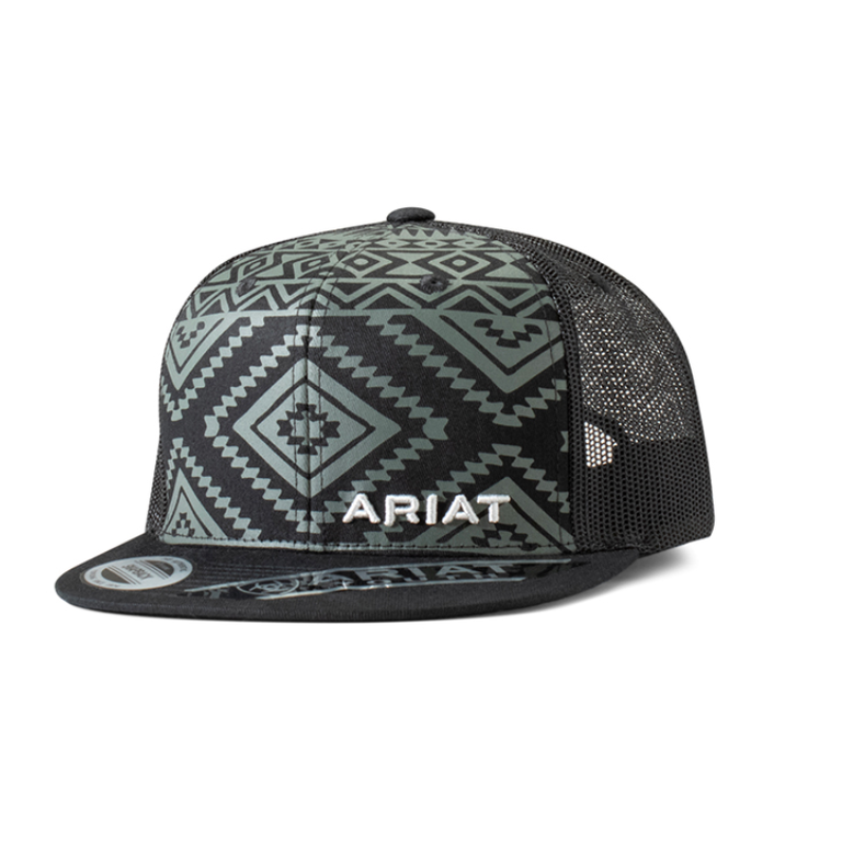 Ariat Ariat Flat Bill Aztec Pattern Cap - Youth