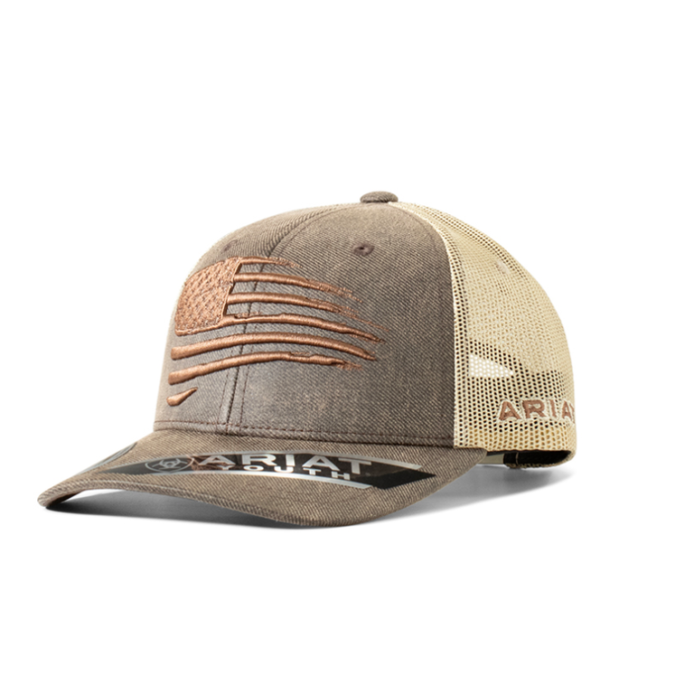 Ariat Ariat Semi Curved Bill Distressed Flag Cap - Youth