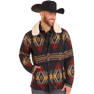 Rock and Roll Rock And Roll Long Jacquard Berber Jacket