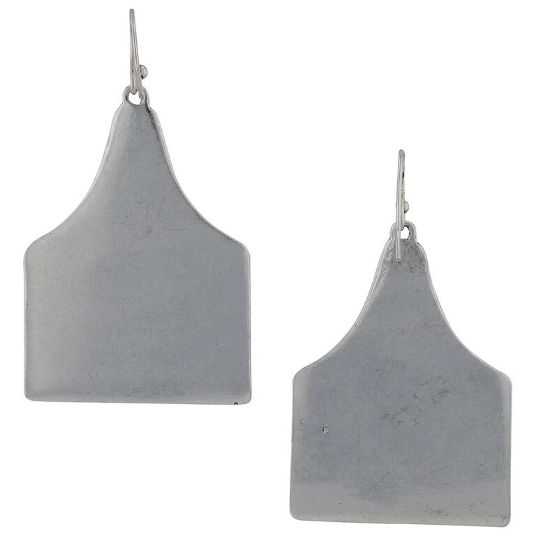 Montana Silversmiths Attitude By Montana Silversmiths On The Ranch Cow Tag Earrings