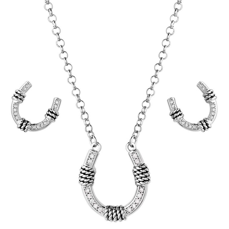 Montana Silversmiths Montana Silversmiths Roped Horseshoe Set