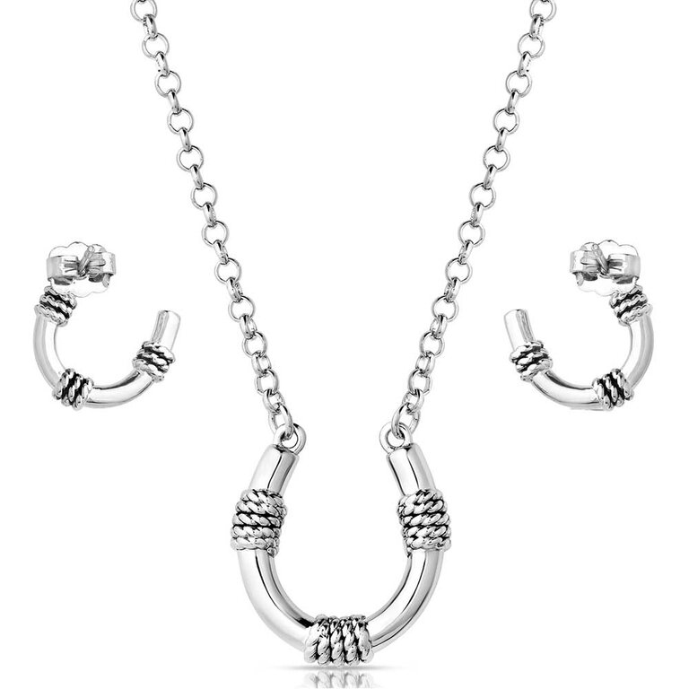 Montana Silversmiths Montana Silversmiths Roped Horseshoe Set