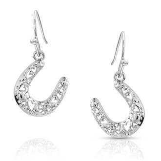 Montana Silversmiths Montana Silversmiths Heartfelt Luck Horseshoe Earrings