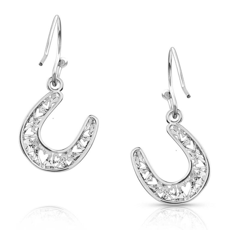 Montana Silversmiths Montana Silversmiths Heartfelt Luck Horseshoe Earrings
