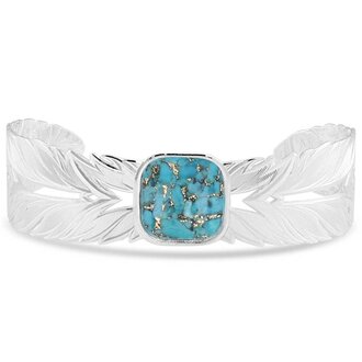 Montana Silversmiths Montana Silversmiths Feather Turquoise Bracelet