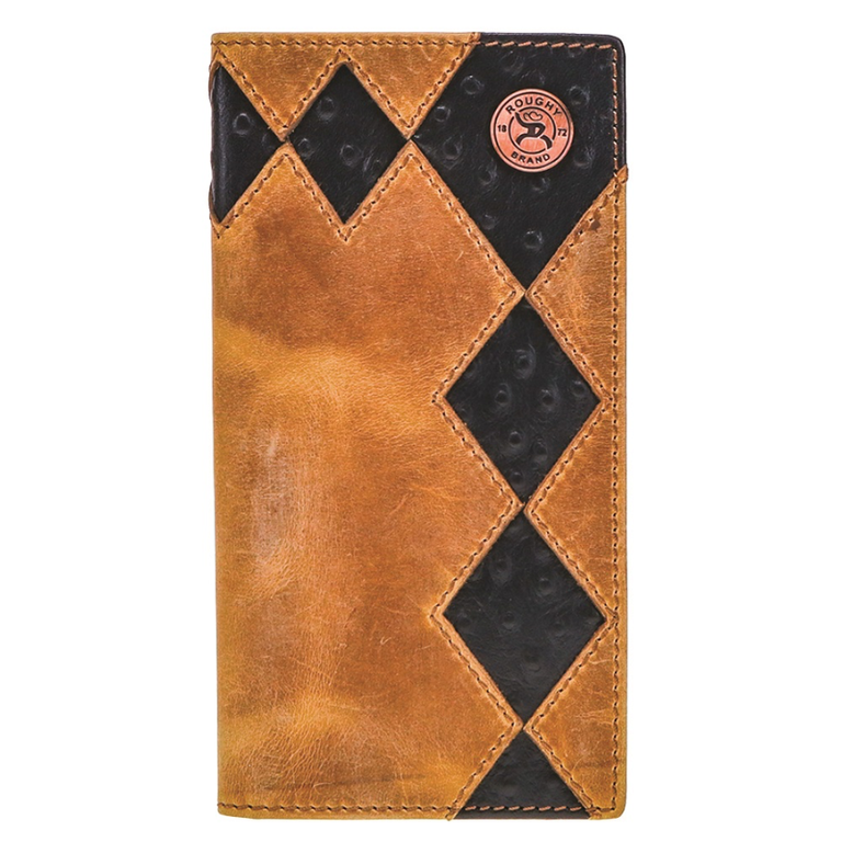 Hooey Hooey Diamond Ostrich Print Patchwork Rodeo Wallet