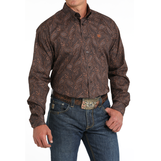 Cinch Cinch L/S Paisley Shirt - Brown