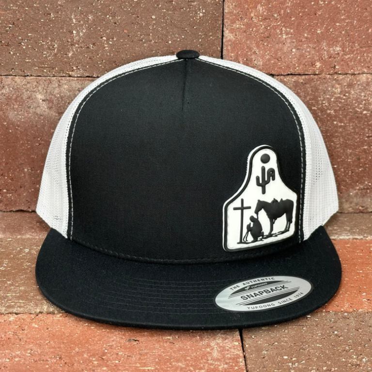 Cactus Alley Hat Co Cactus Alley Cowboy At The Cross Cap - Black/White