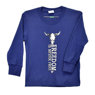 Cowboy Hardware Cowboy Hardware Freedom Is Never Free L/S Tshirt - Navy
