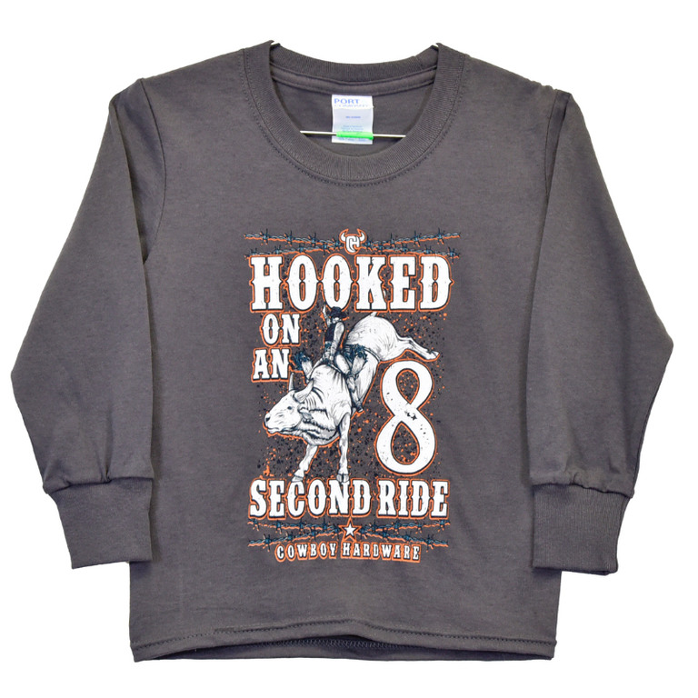 Cowboy Hardware Cowboy Hardware Hooked On An 8 Second Ride L/S Tshirt