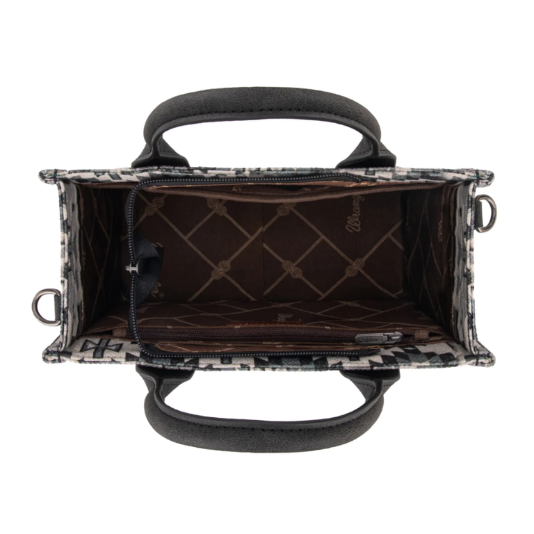 Wrangler Wrangler Southwestern Pattern Dual Sided Print Concealed Carry Tote/Crossbody - Black