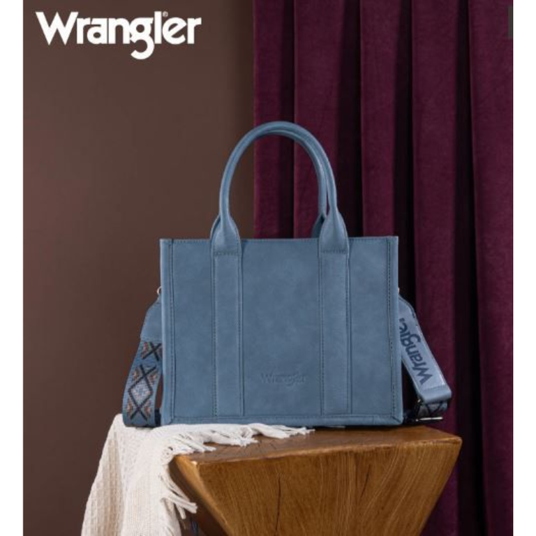 Wrangler Wrangler Aztec Embroidered Tote/Crossbody - Jean