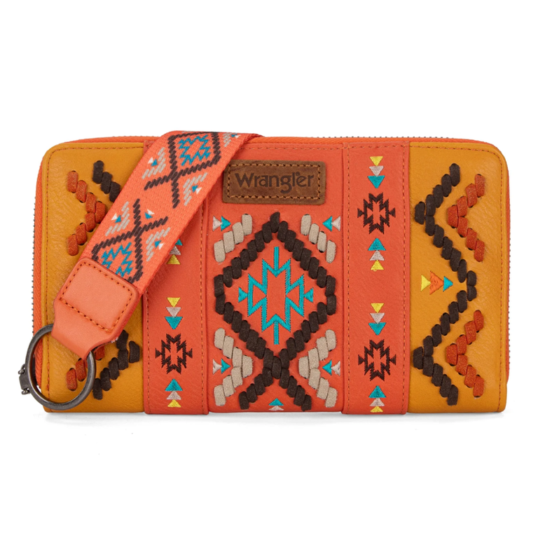 Wrangler Wrangler Southwestern Embroidered Wallet - Orange