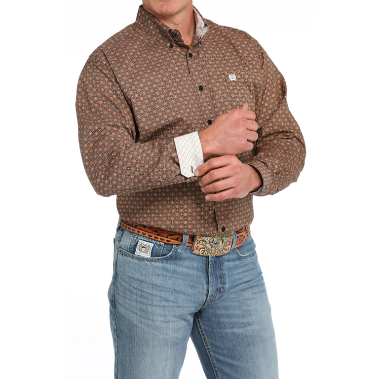 Cinch Cinch L/S Shirt - Brown Pattern