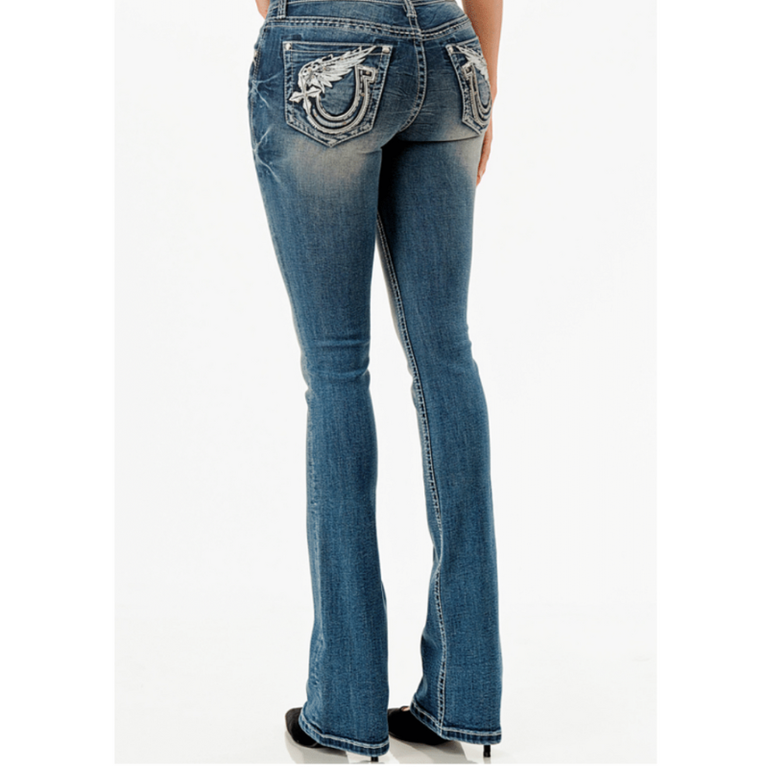 Grace in LA Grace In LA Wing/Horseshoe Jeans - 32" Inseam