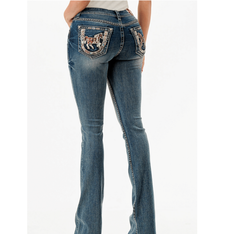 Grace in LA Grace In LA Horse/Horseshoe Jeans