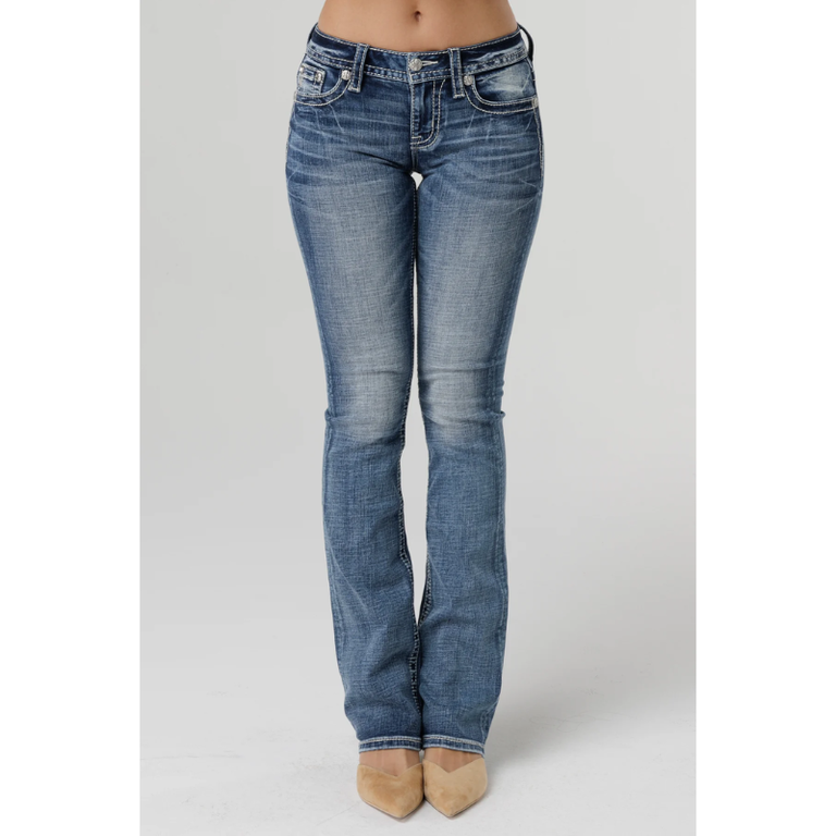 Miss Me Miss Me Mid-Rise Boot Cut Jeans - Autumn Rhapsody Pocket