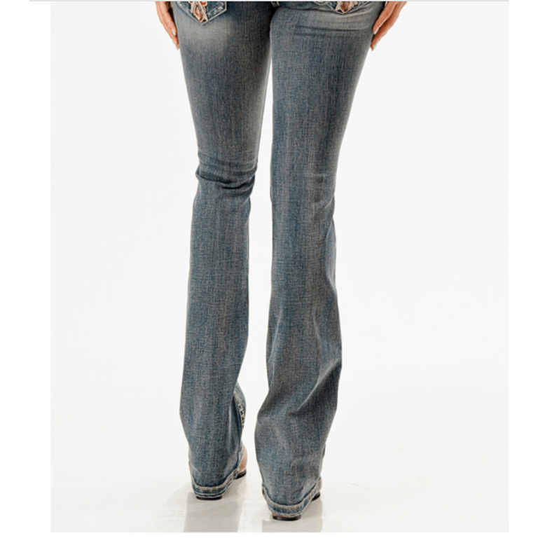 Grace in LA Grace In LA Boot Cut Midrise Jeans - Aztec/Cow Print - Plus Sizes