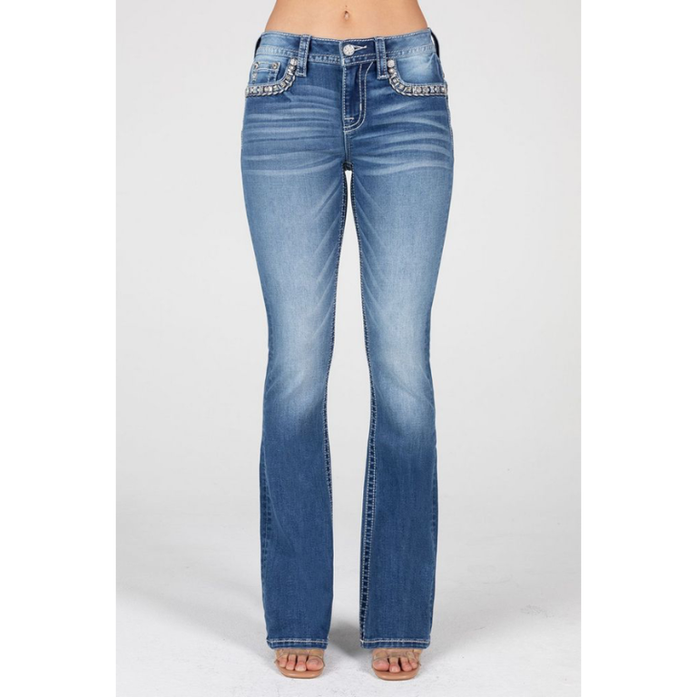 Miss Me Miss Me Midrise Boot Cut Jeans - 32" Inseam