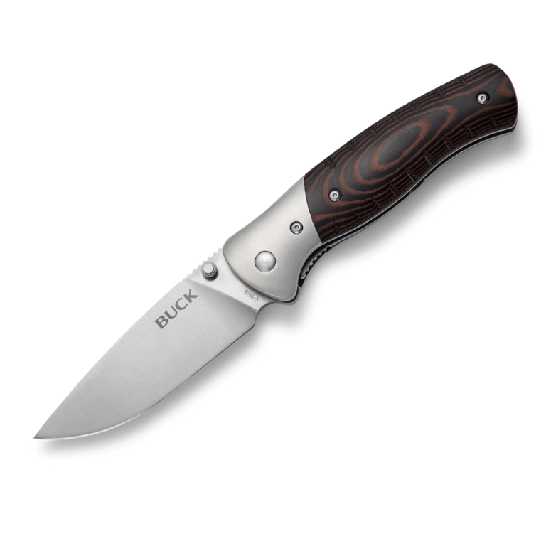 Buck Buck 836 Folding Selkirk Knife - Brown/Black Micarta