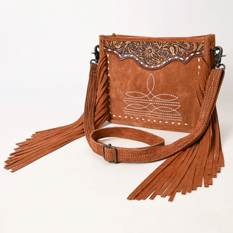 American Darling Fringe Crossbody Bag - Rust