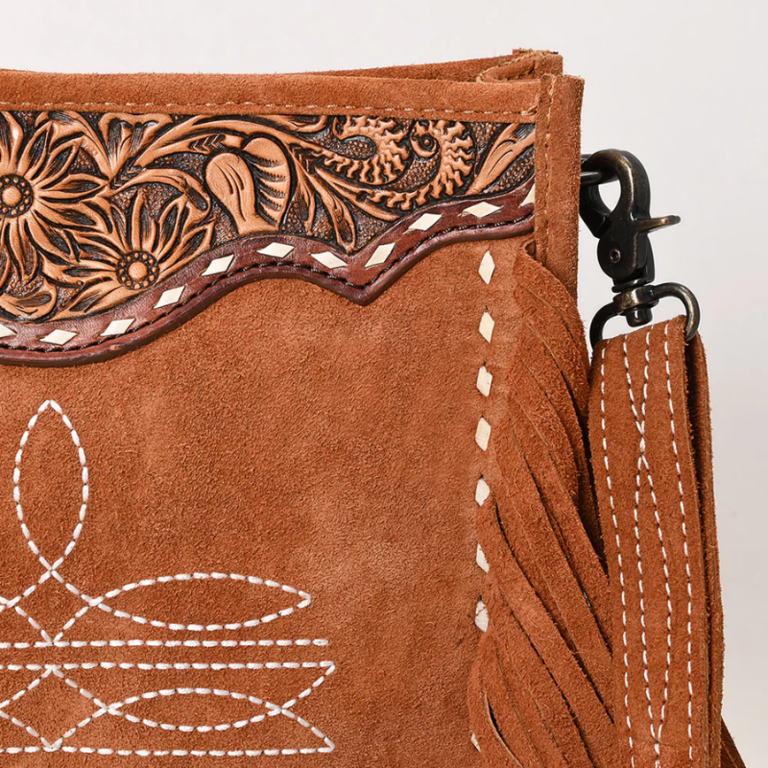 American Darling Fringe Crossbody Bag - Rust