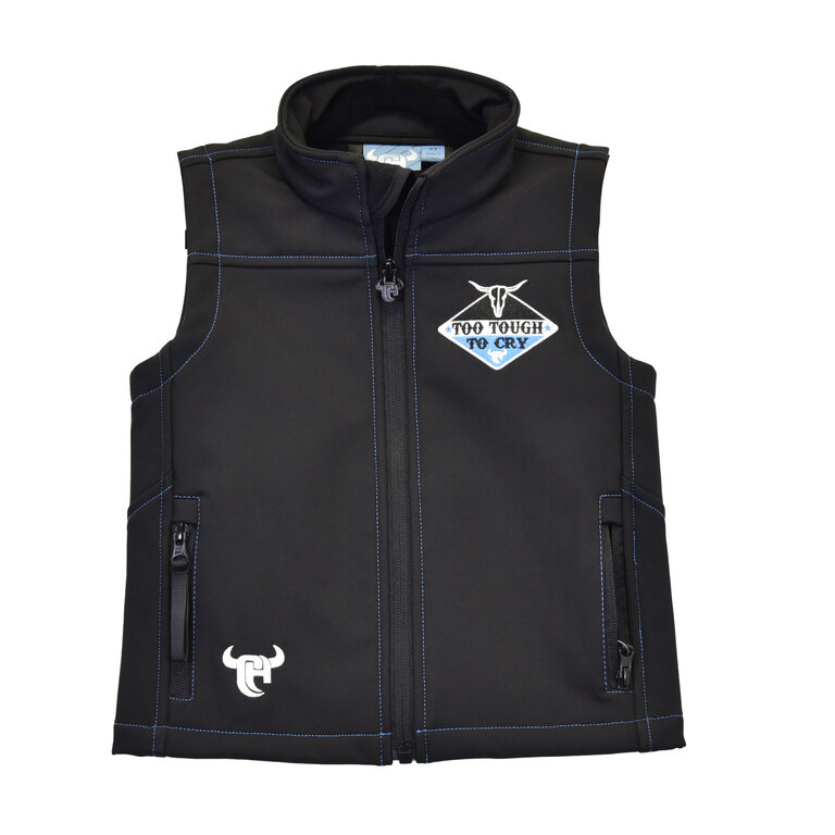 Cowboy Hardware Cowboy Hardware Too Tough To Cry Poly Shell Vest - Toddler - Black