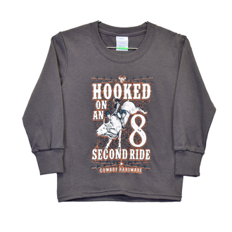 Cowboy Hardware Cowboy Hardware Hooked On 8 Seconds L/S Tshirt - Toddler - Charcoal