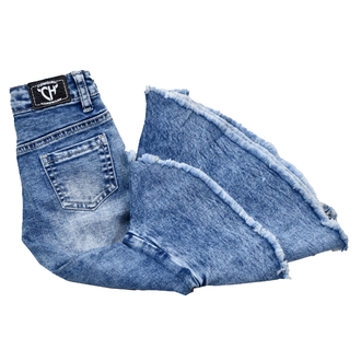 Cowgirl Hardware Cowgirl Hardware Double Ruffle Bell Bottom - Toddler - Light Wash