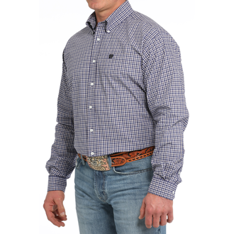 Cinch Cinch L/S Button Plaid Shirt - Purple