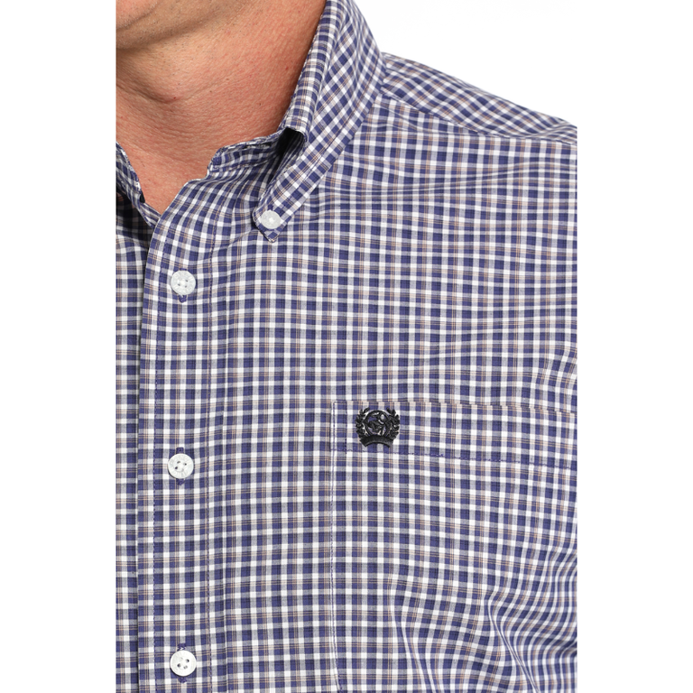 Cinch Cinch L/S Button Plaid Shirt - Purple
