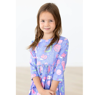 Mila & Rose Mila & Rose Neon Moon 3/4 Sleeve Twirl Dress